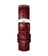18 mm Burgundy Croco Pattern Leather Watch Strap