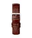 22 mm Brown Croco Pattern Leather Watch Strap
