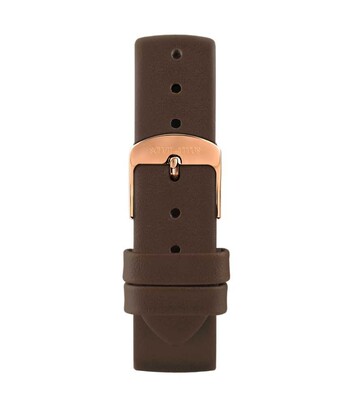18 mm Dark Brown Smooth Leather Watch Strap
