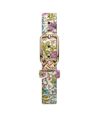 12 mm Purple Blue Floral Japanese Fabric Watch Strap