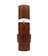 16 mm Brown Litchi Pattern Leather Watch Strap