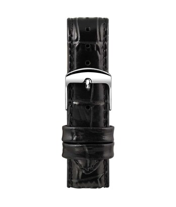Montella 18 mm Black Leather Strap