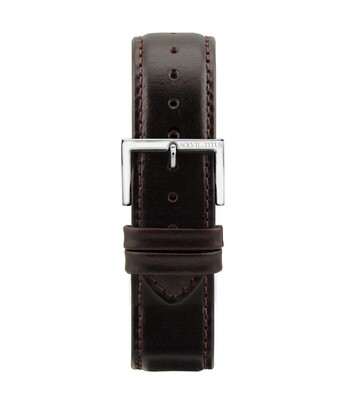 22 mm Chestnut Smooth Leather Watch Strap
