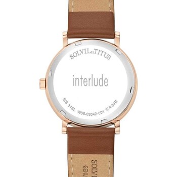 Interlude多功能石英皮革腕錶 