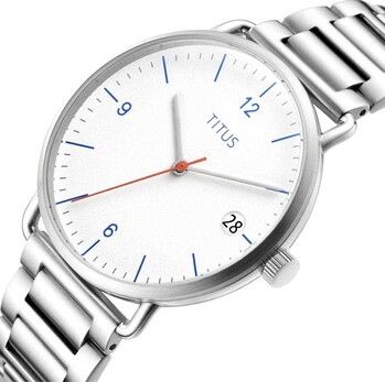 Nordic Tale三針日期顯示石英不鏽鋼腕錶  
