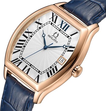 Classicist 3 Hands Date Quartz Leather Watch 