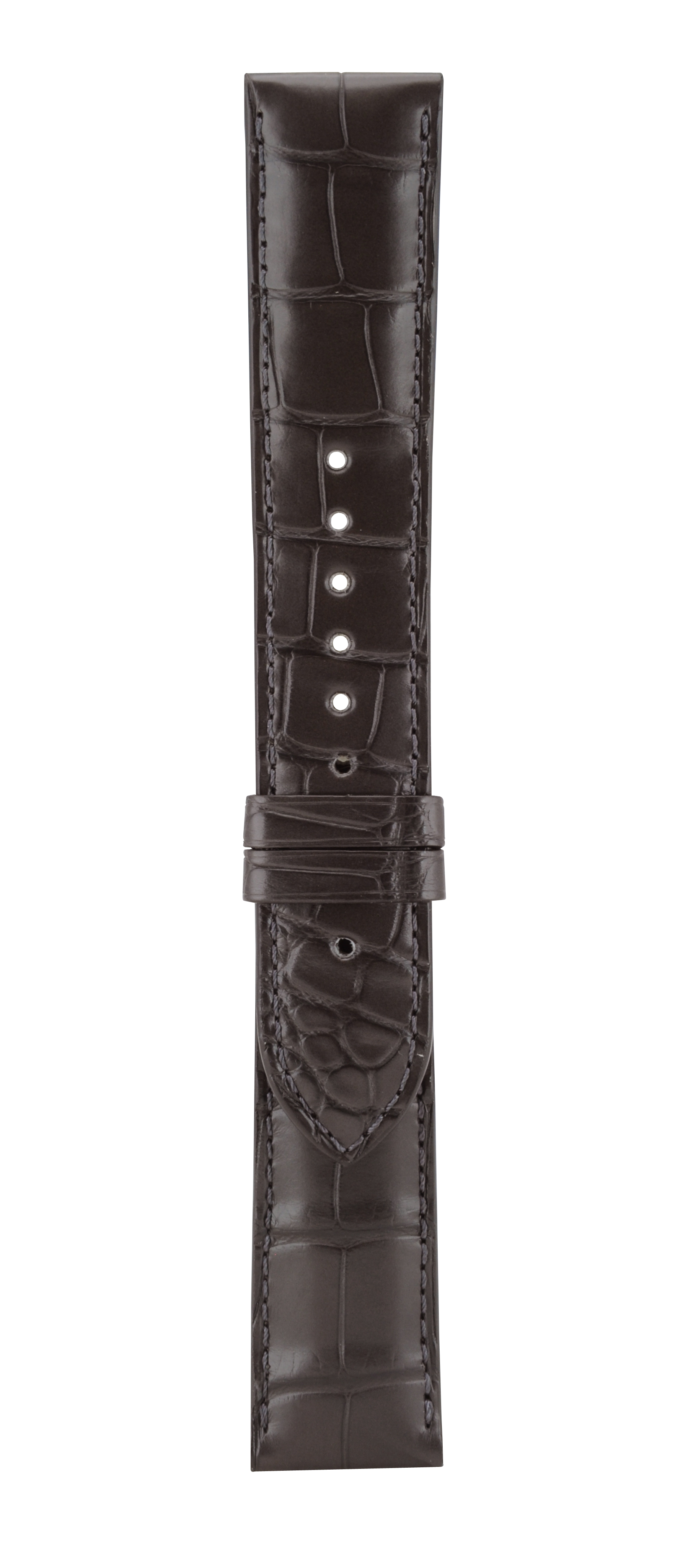 22 mm Grey Alligator Leather Watch Strap