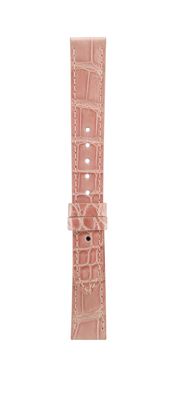 16 mm淺粉紅鱷魚皮革錶帶