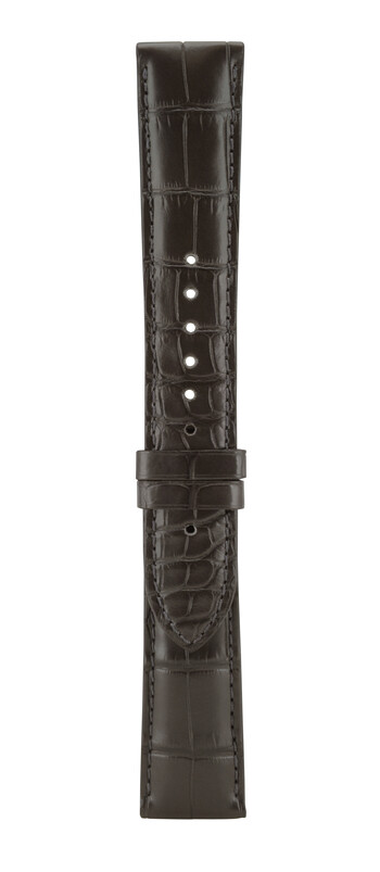 20 mm Grey Alligator Leather Watch Strap