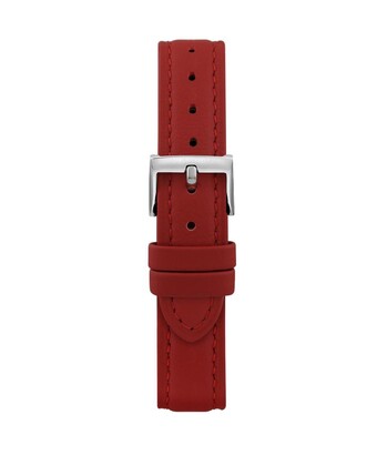 16 mm Red Smooth Leather Watch Strap
