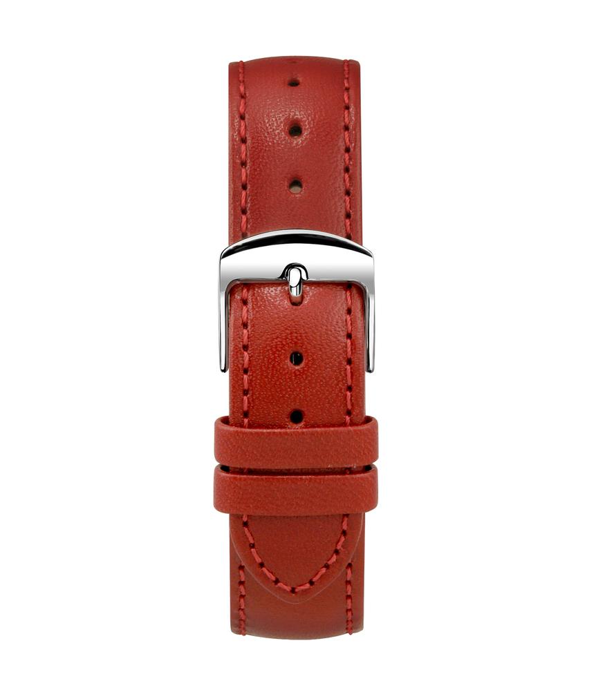 Montella 18 mm Red Leather Watch Strap