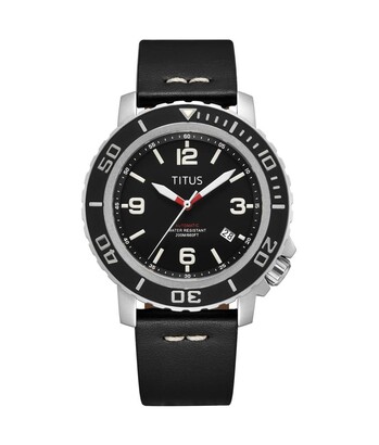The Cape三針日期顯示自動機械皮革腕錶 (W06-03227-003)