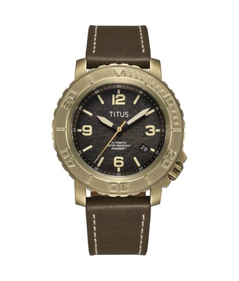 The Cape三針日期顯示自動機械皮革腕錶 (W06-03227-007)
