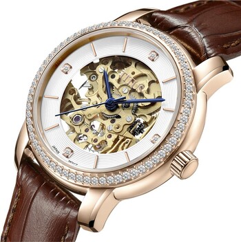 Fashionista 3 Hands Mechanical Leather Watch 