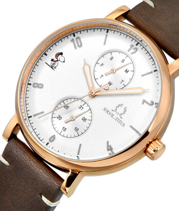 Solvil et Titus x Peanuts Multi-Function Quartz Leather Watch 