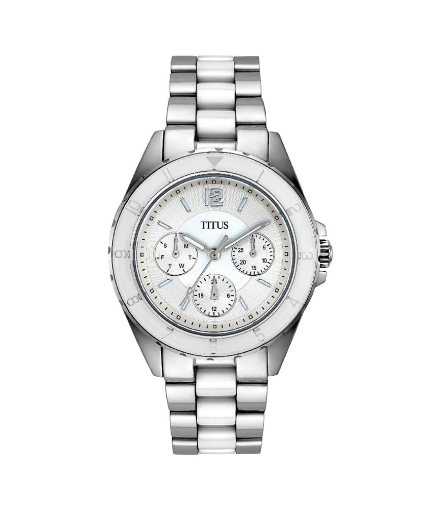 Perse Multi-Function Quartz Stainless Steel with Ceramic Watch