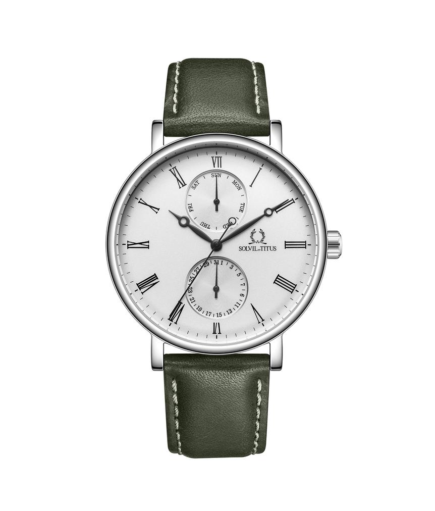 Classicist Multi-Function Quartz Leather Watch (W06-03198-008)