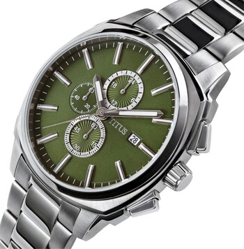 Modernist Chronograph Quartz Stainless Steel Watch 