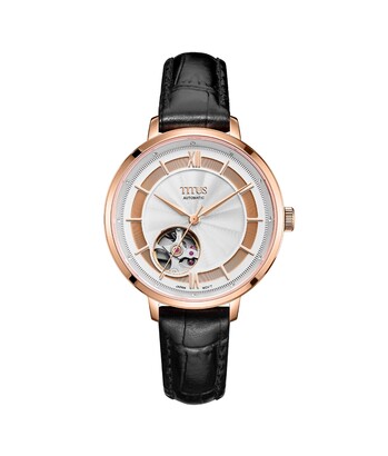 Exquisite  3 Hands Mechanical Leather Watch 