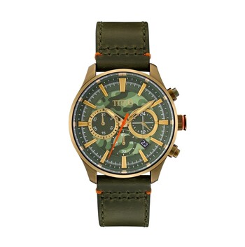 Saber Chronograph Quartz Leather Watch (W06-03287-013)