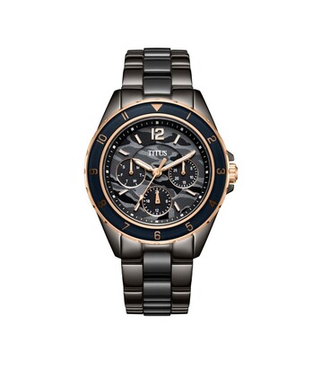 Perse計時石英不鏽鋼配陶瓷腕錶 (W06-03248-013)