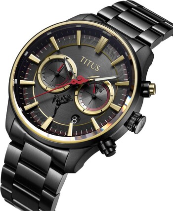 Saber "Muay Thai" Chronograph Quartz Stainless Steel Watch 