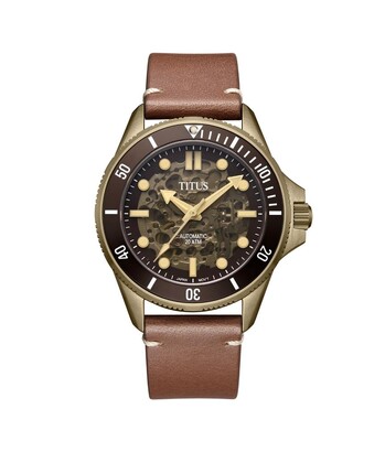 Valor 3 Hands Automatic Leather Watch 