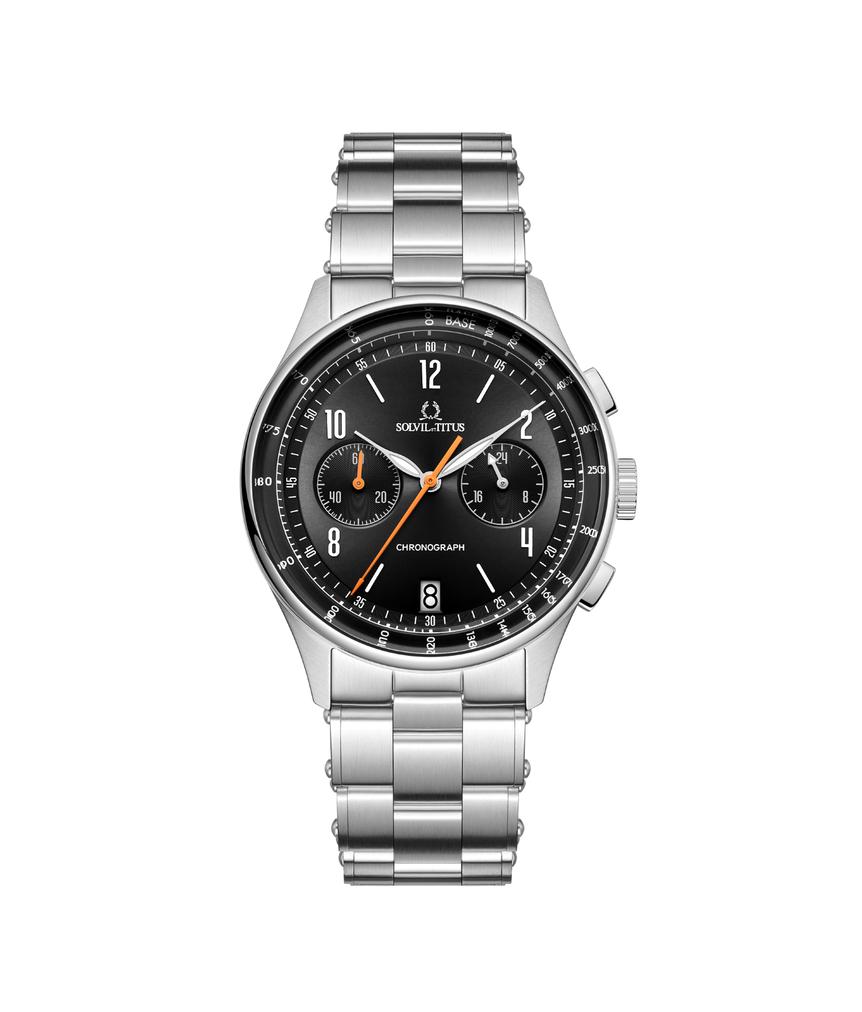 Modernist Chronograph Quartz Stainless Steel Watch 