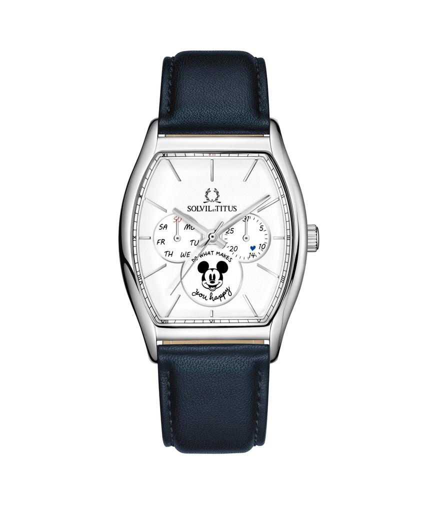 Solvil et Titus x "Mickey Mouse" Valentine's Limited  Edition Multi-Function Quartz Leather Watch (Men's)
