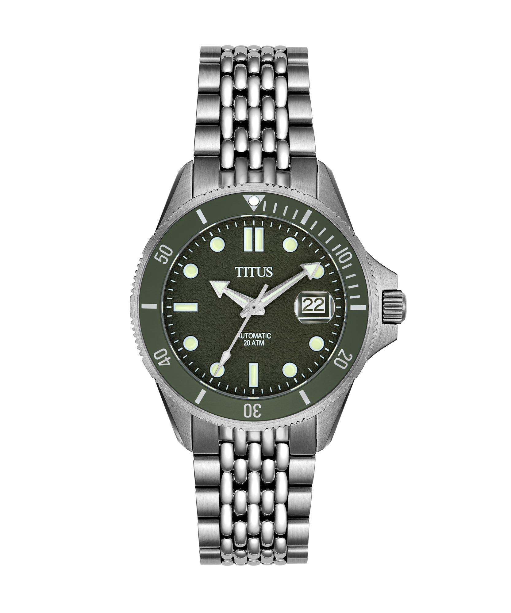 Valor 3 Hands Date Mechanical Stainless Steel Watch 